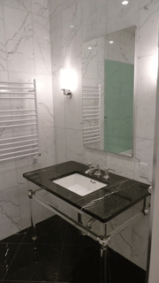 Marble sink with hi-spec fixtures and fittings